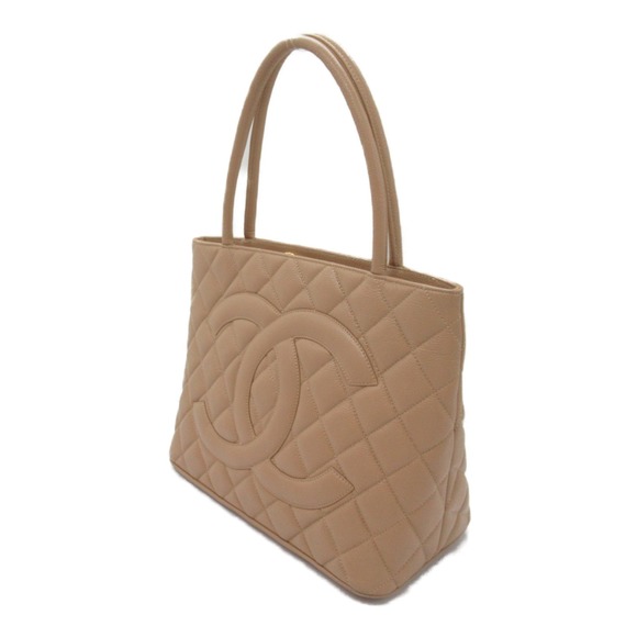 Chanel Skin Caviar Beige Tote Bag - Picture 3 of 10